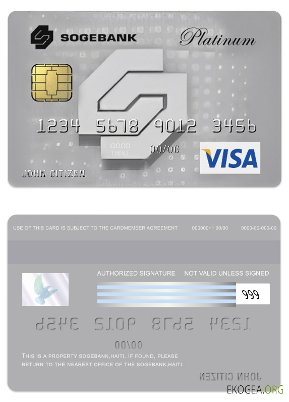 Carte visa platine Haïti SogeBank